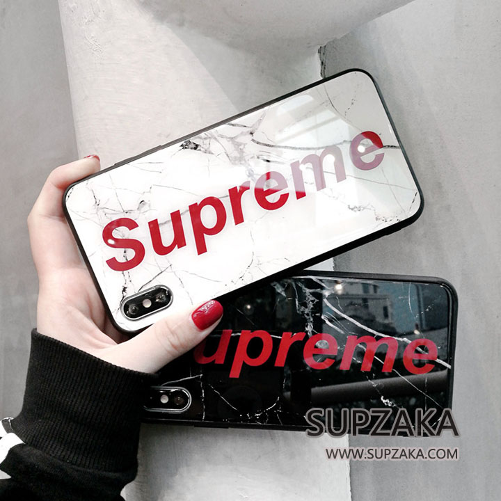 supreme iPhone8plus カバー ガラス 大理石