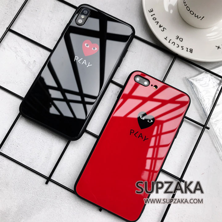 comme des garcons play iPhone7ケース ガラス