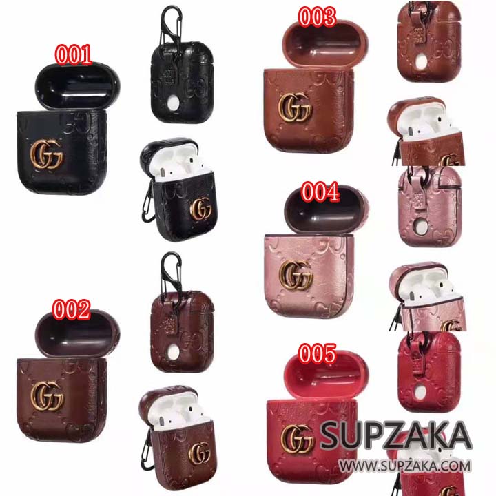 GUCCI airpods ケース 革 金属ログ