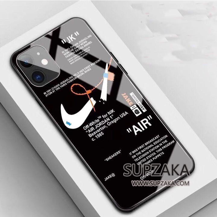 ナイキ エアジョーダン iPhone11 ケース 背面ガラス パロディ