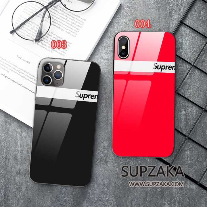 SUPREME iphone11 pro max ケース 背面ガラス ペア