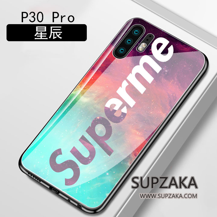 シュプリーム HUAWEI P30 Pro ケース 背面強化ガラス