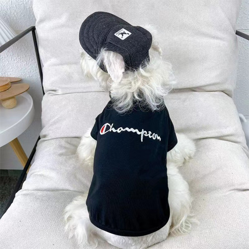 Champion 犬 服 Tシャツ